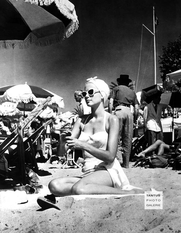 Grace Kelly on the set of TO CATCH A THIEF, 1955